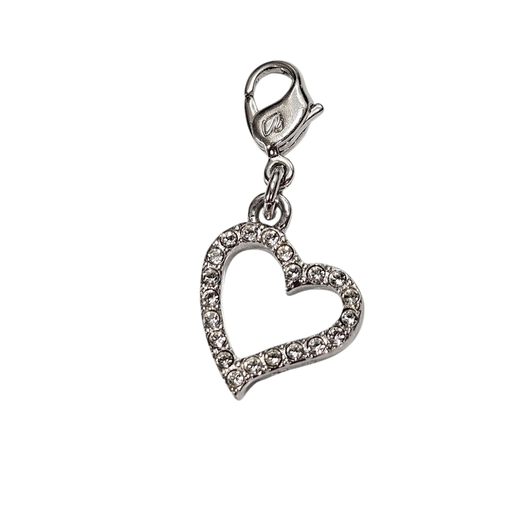 Swarovski Crystal Open Heart Dangle Charm